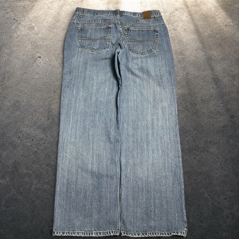 Anchor Blue Baggy Relaxed Fit Jeans Blue Skater Y2K 90s Size 36/32